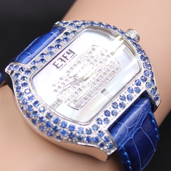 Blue Sapphire Diamond 4.83 Tcw. Watch